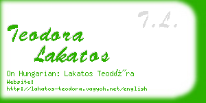 teodora lakatos business card